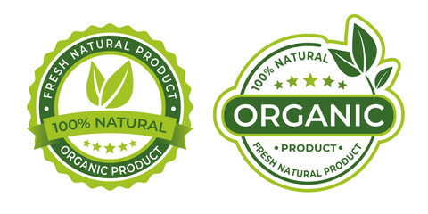 Natural Product logo. Organic Food logo template illustration