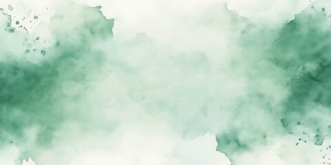 abstract watercolor paint background by teal color blue and green