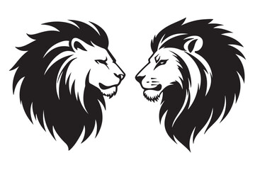 lion head silhouette vector illustration