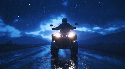 Obraz premium Realistic road environment scenes high-definition ATV det