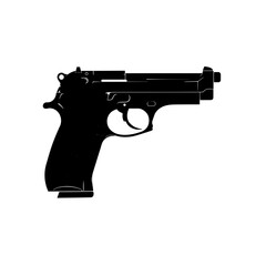 vector silhouette of a Gun Control