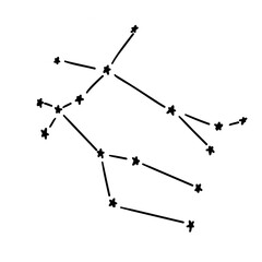 constellation of Gemini illustration © paweeillus