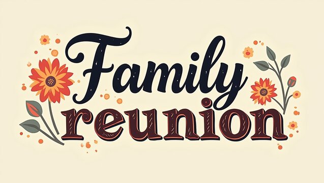 Elegant family reunion design with modern floral elements
