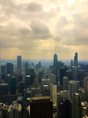 Chicago from the sky, south facing