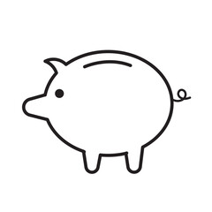 piggy bank vector with a dollar coin illustration on a white background
