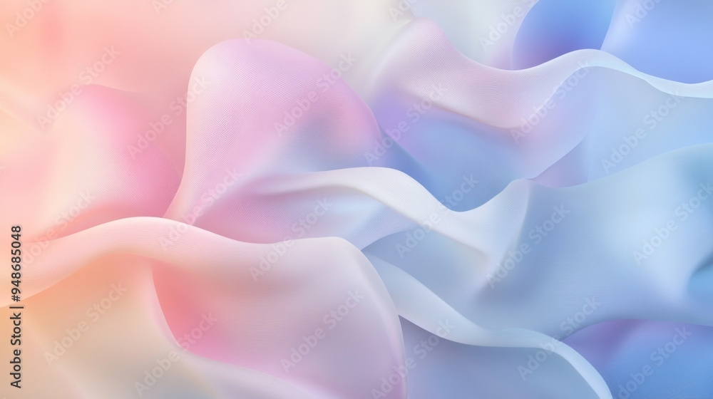 Aufkleber a smooth abstract background with soft pastel colors and gentle curves, creating a calming and elega