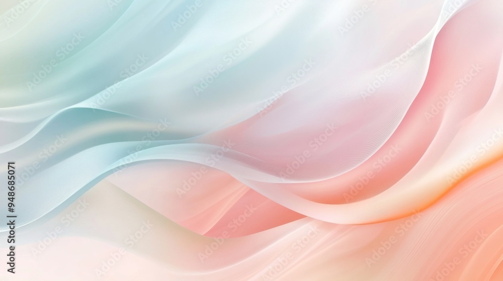 Aufkleber a smooth abstract background with soft pastel colors and gentle curves, creating a calming and elega