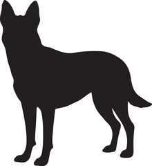 Dog vector silhouette art illustration