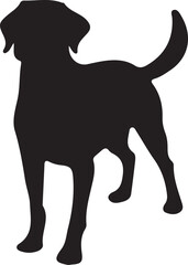 Dog vector silhouette art illustration