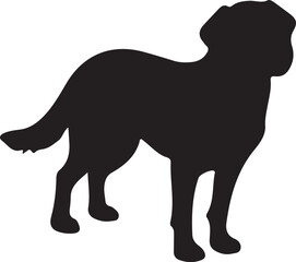 Dog vector silhouette art illustration