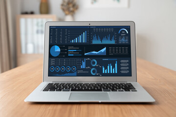 Business data dashboard provide business intelligence analytic for marketing strategy planning...
