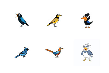 Set of  Bird vector illustration