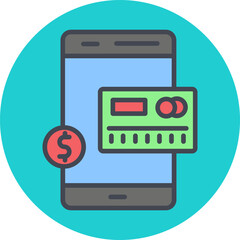 Mobile Banking Vector Icon