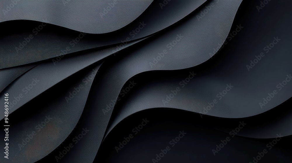 Aufkleber black paper geometry, an abstract composition featuring various geometric shapes arranged thoughtful
