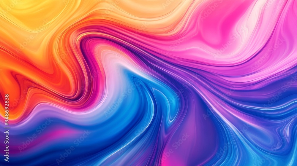 Poster A vibrant abstract background with swirling colors and gradients blending seamlessly, creating a dynamic and visually striking effect.