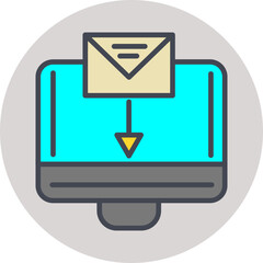 Mail Upload Vector Icon