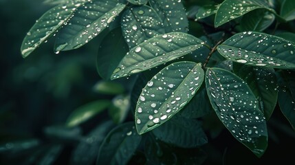 Fototapeta premium dewdrop on leaf wallpaper
