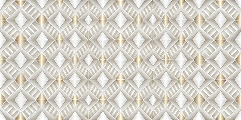 Geometric Diamond Pattern with Gold Accents, Abstract, Background, Pattern