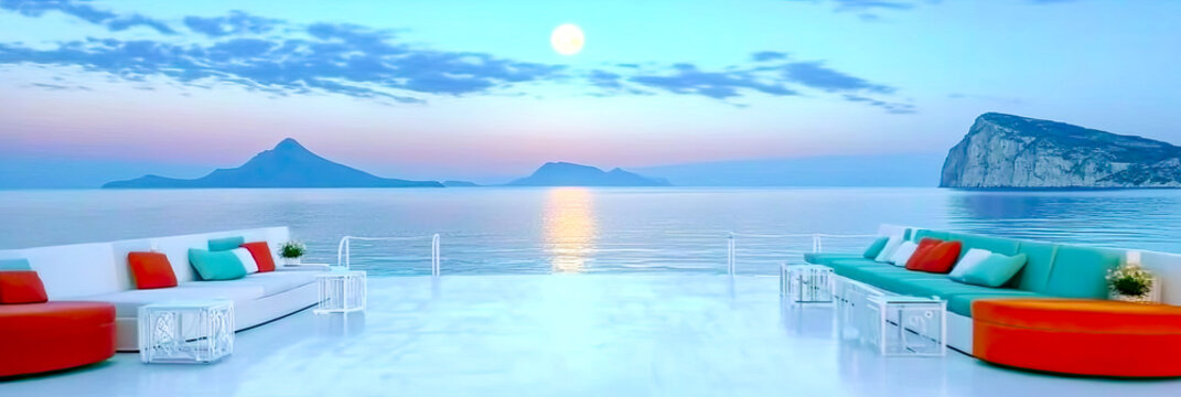 Fototapeta Eine Fähre am See