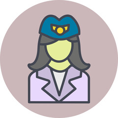 Flight Attendant Vector Icon