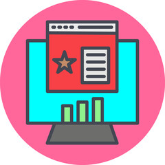 Obraz premium Rank Website Vector Icon