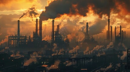 industrial factory building wallpaper