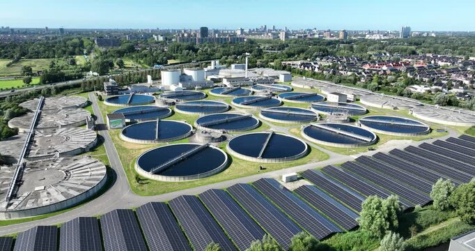 Sewage treatment, domestic wastewater treatment municipal wastewater treatment installation.