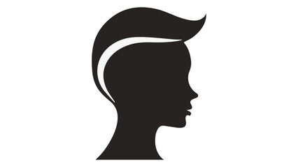 silhouette of a woman with fashion hairstyle 