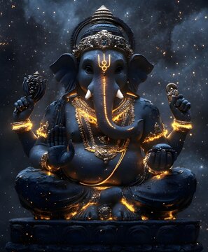 Epic Lord Ganesh Hindu God Statue - Happy Ganesh Chaturthi