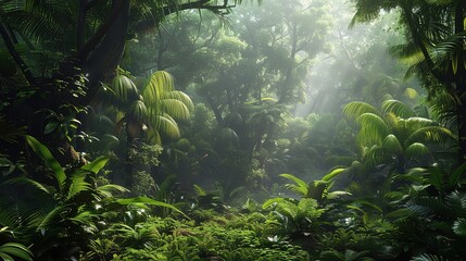Lush green forest wallpaper
