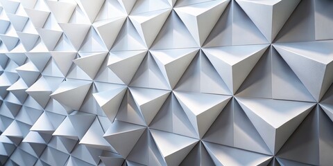 Geometric White Wall, Abstract, Texture, Design, 3D
