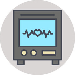 Heart Rate Machine Vector Icon