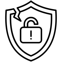 Fototapeta premium Security Breach Icon