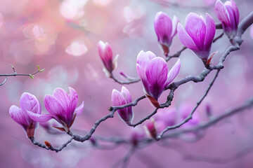 pink magnolia flowers