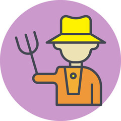 Farmer Vector Icon