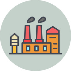 Factory III Vector Icon
