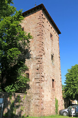 Fototapeta premium Tower on the city walls of Wissembourg, France