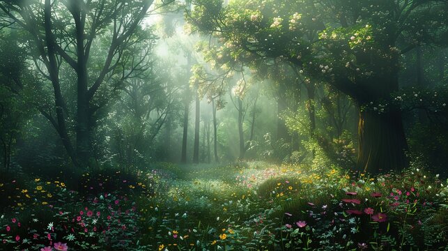 enchanted forest wallpaper