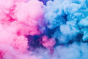 Fototapeta premium Color powder splash rainbow background paint holi smoke colour . Powder color splash explosion dust ink burst splatter white texture isolated black spray party blue wallpaper with generative ai