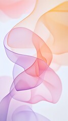 Fototapeta premium Harmonious Geometric Abstract with Pastel Color Gradients on Clean White Background