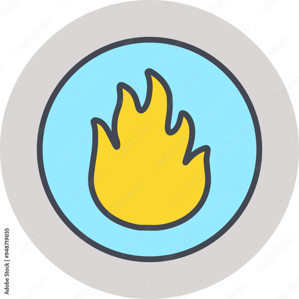 Wall mural fire vector icon