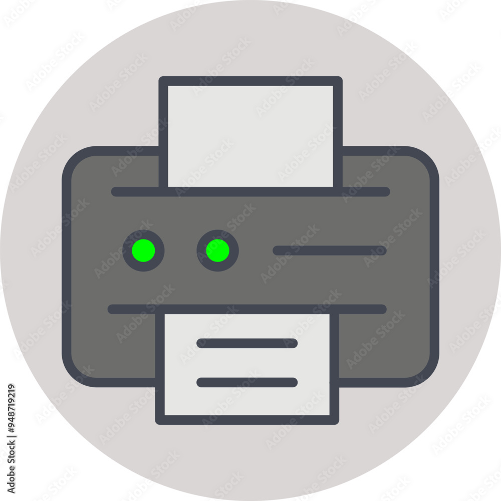 Poster Printer Vector Icon