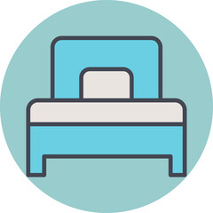 Single Bed Vector Icon