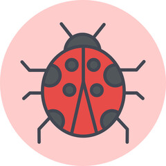 Ladybug Vector Icon