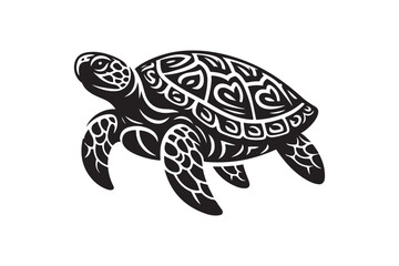 Turtle silhouette vector illustration