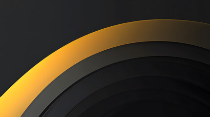 Formas abstractas en tonos oscuros con un destello dorado que evoca modernidad y elegancia