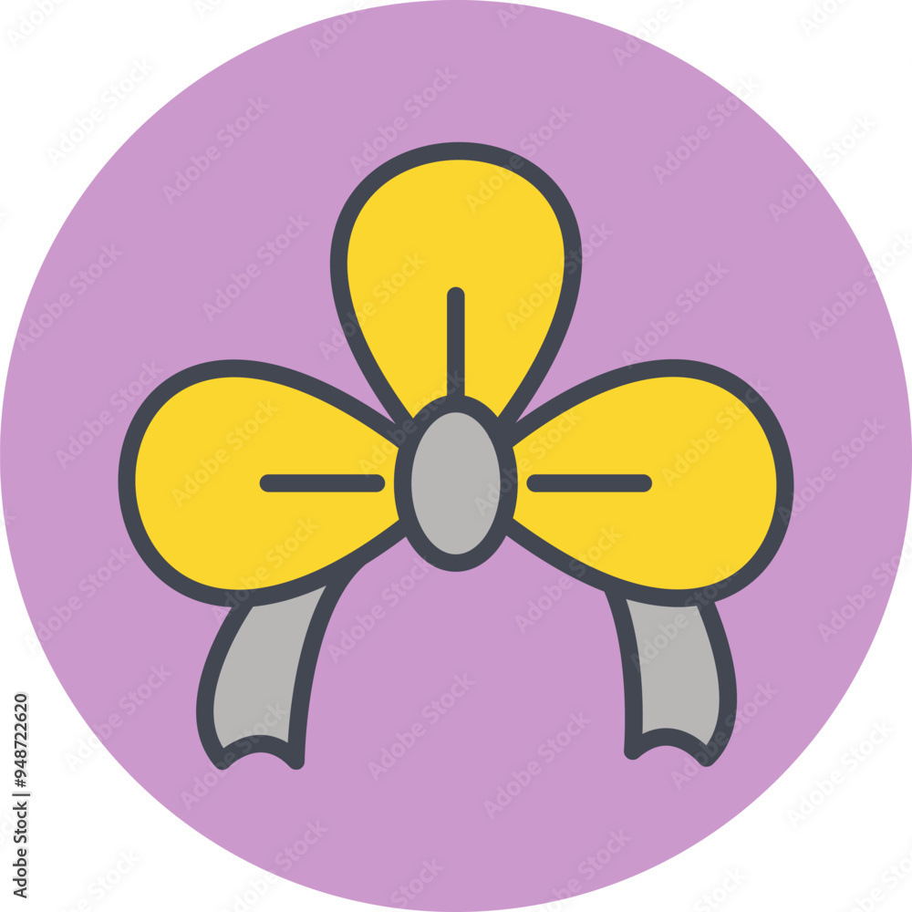 Poster bow vector icon