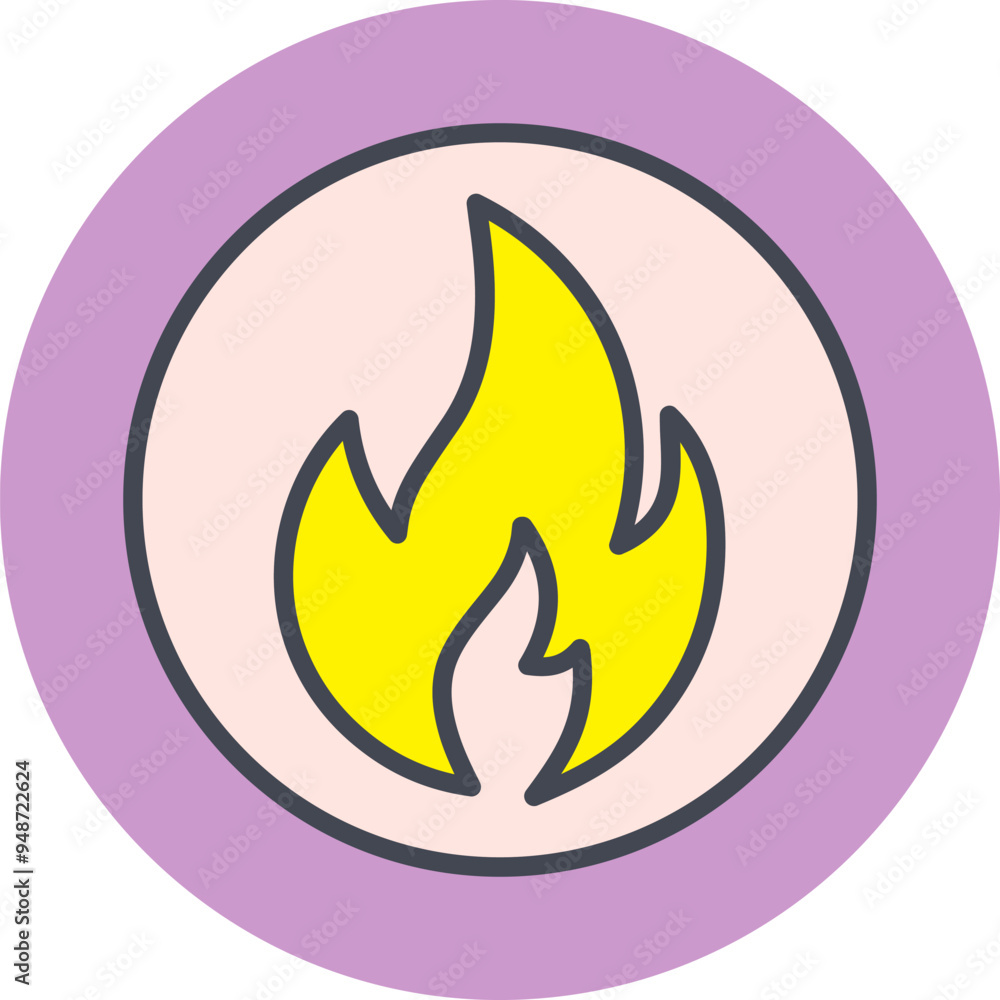 Poster Fire Vector Icon