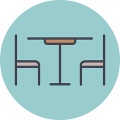 Lunch Table Vector Icon