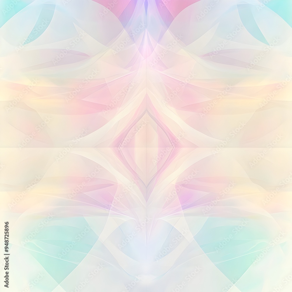 Poster mesmerizing geometric patterns in soft pastel tones minimal abstract digital art